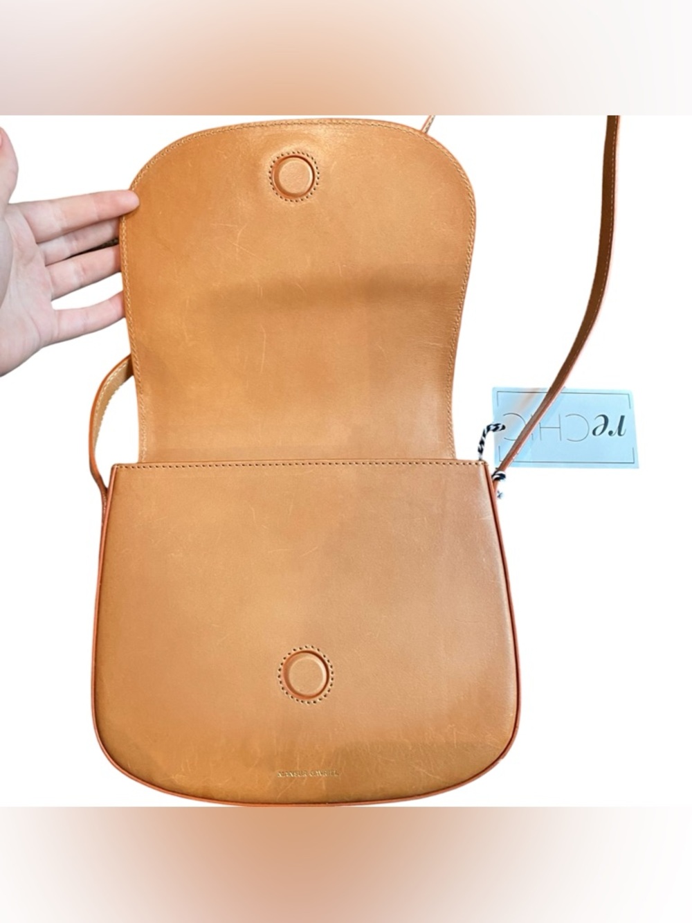 Mansur Gavriel Classic Crossbody Italian Leather Flap Front Crossbody Bag - Picture 9 of 10